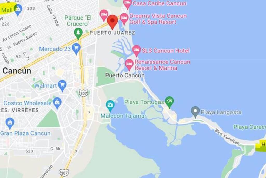 Micro Studio Perfect For Backpackers, Couples, 3 Min Drive To Playa El Nino Cancún Eksteriør bilde